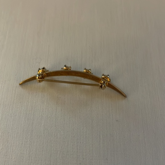 Estate jewelry Gold and pearl brooch - Picture 3 of 8